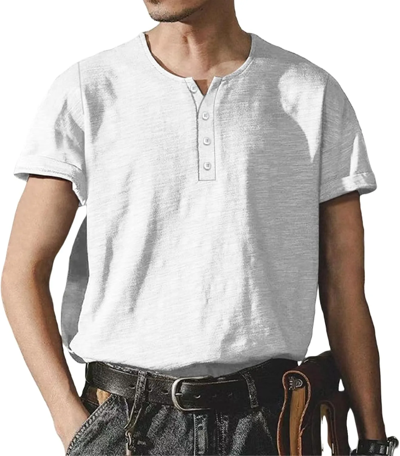 Мужская облегающая футболка-поло с коротким рукавом из льна и хлопка CHXLQQX
Мужская облегающая футболка-поло с коротким рукавом из льна и хлопка CHXLQQX