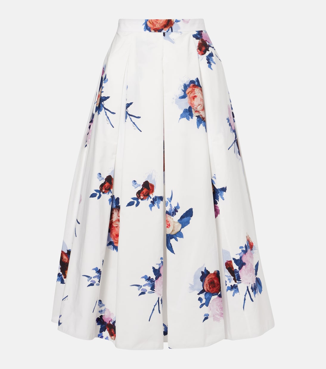 Юбка миди из хлопкового поплина с цветочным принтом Erdem, Painted Rose Bouquet White
Юбка миди из хлопкового поплина с цветочным принтом Erdem, Painted Rose Bouquet White