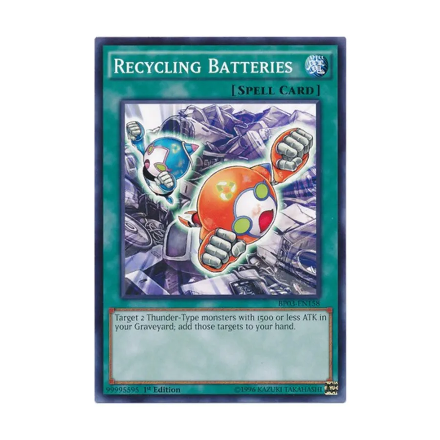 CCG Утилизация батарей (обычная), Yu-Gi-Oh - Battle Pack 3 - Monster League - Singles
CCG Утилизация батарей (обычная), Yu-Gi-Oh - Battle Pack 3 - Monster League - Singles