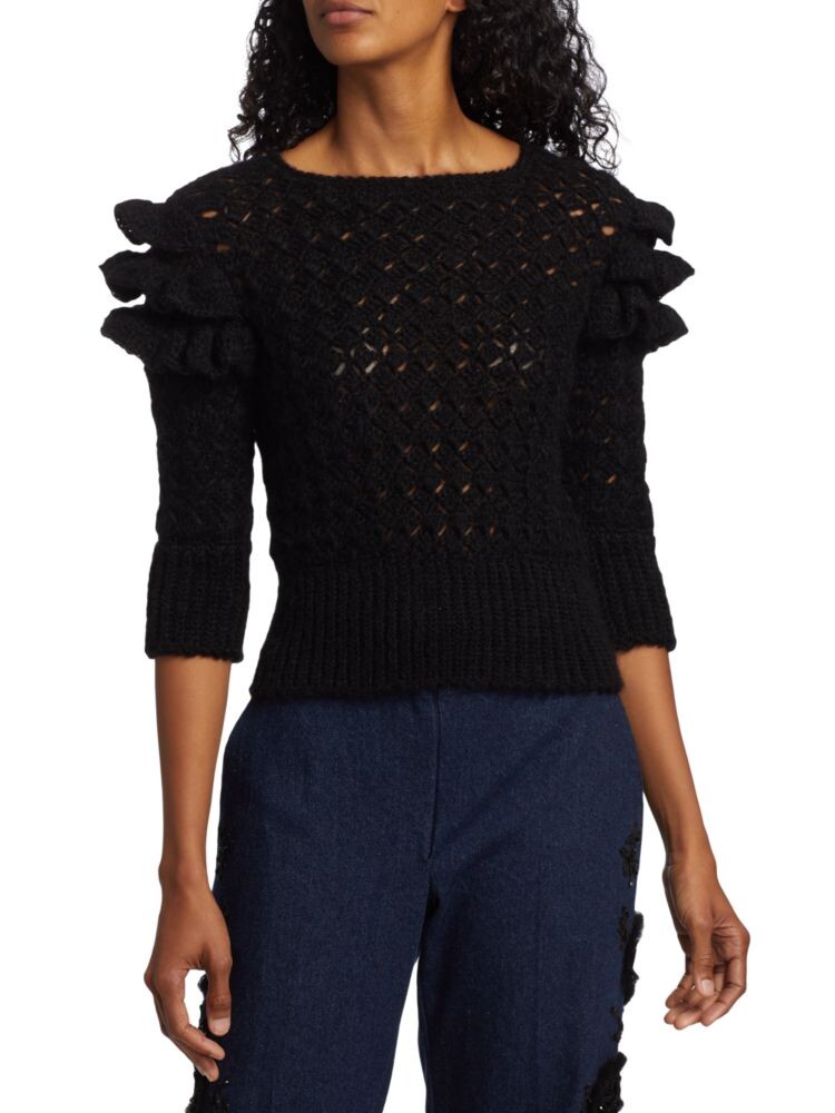 Свитер с рюшами Rebirth крючком Frederick Anderson, черный
Свитер с рюшами Rebirth крючком Frederick Anderson, черный