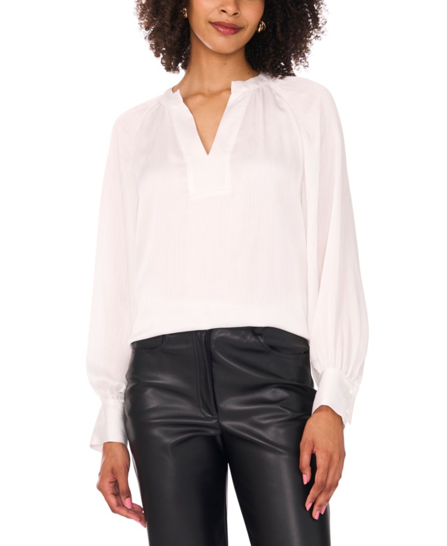 Женская блузка с V-образным вырезом и длинными рукавами Vince Camuto, New Ivory
Женская блузка с V-образным вырезом и длинными рукавами Vince Camuto, New Ivory