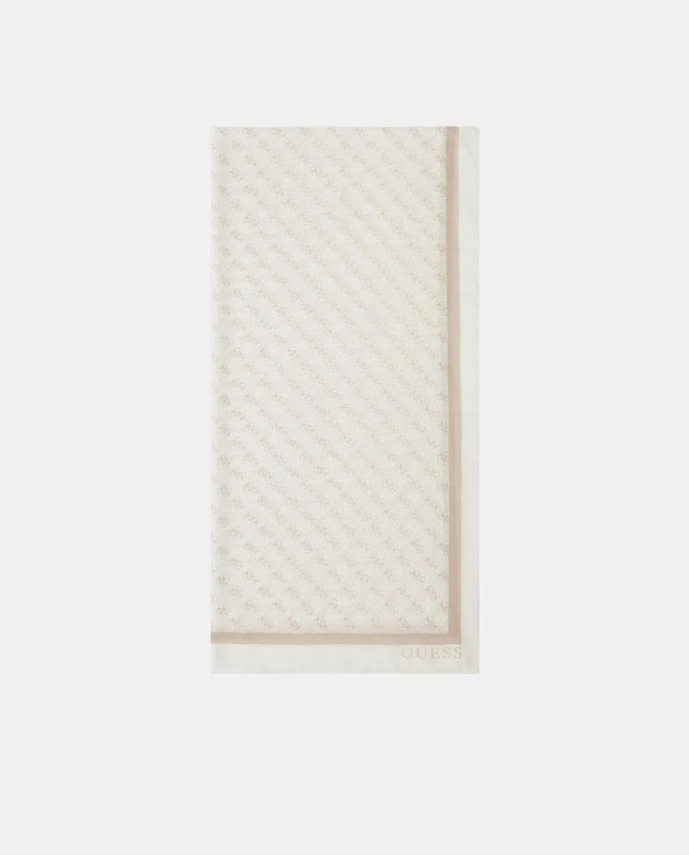 Принтованная шарф 4G Guess, белый
Принтованная шарф 4G Guess, белый