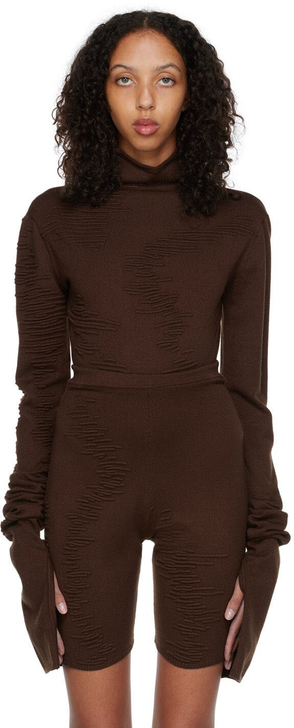 Эксклюзивное коричневое боди SSENSE KBN Knitwear Edition SELASI
Эксклюзивное коричневое боди SSENSE KBN Knitwear Edition SELASI