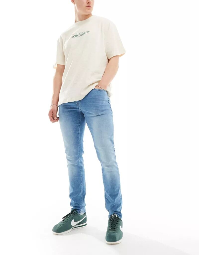 Голубые джинсы узкого кроя Only & Sons Loom
Голубые джинсы узкого кроя Only & Sons Loom