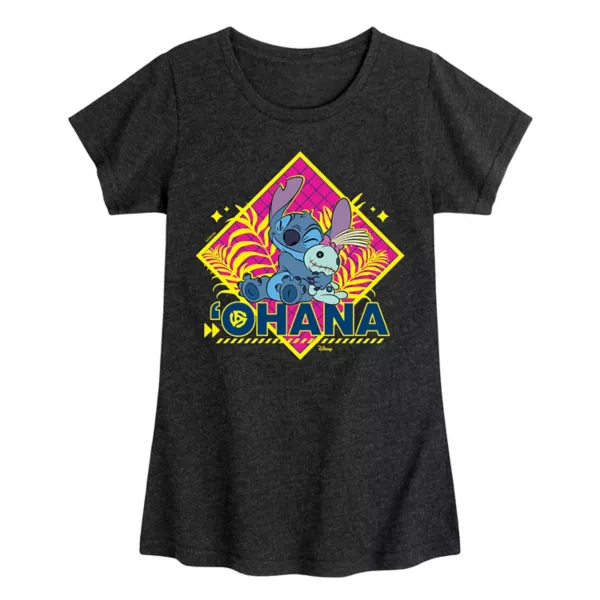 Футболка для девочек 7-16 лет с принтом "Охана" Lilo & Stitch Disney, цвет heather black 
Футболка для девочек 7-16 лет с принтом "Охана" Lilo & Stitch Disney, цвет heather black