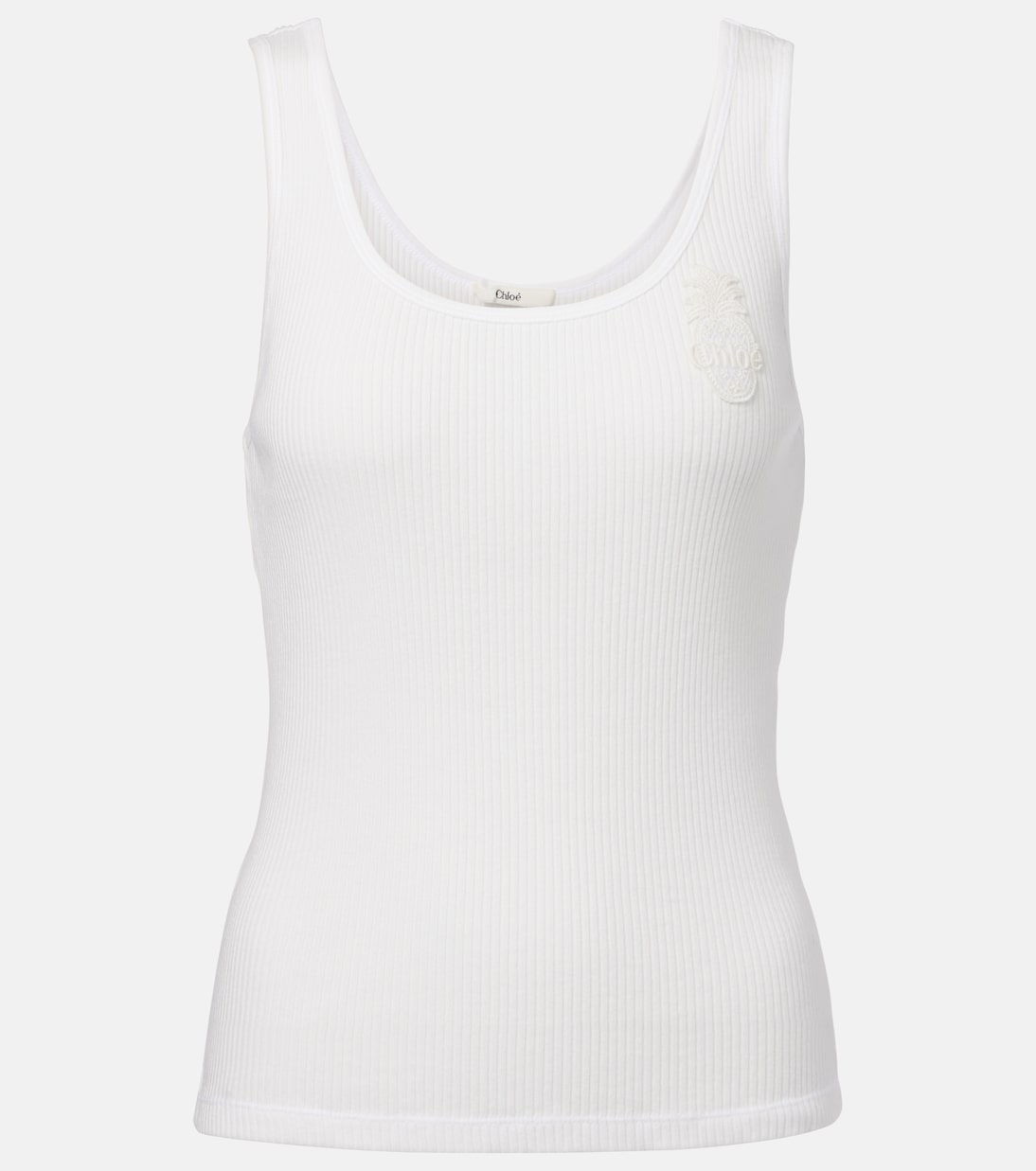 Хлопковая майка с логотипом Chloé, белый
Хлопковая майка с логотипом Chloé, белый