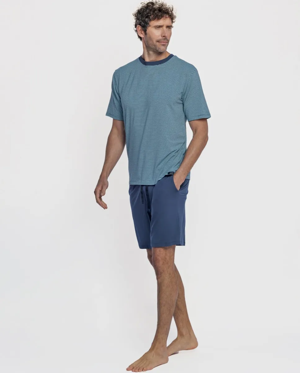 Мужская пижама короткая из модала с полосатым принтом Zd, многоцветный
Мужская пижама короткая из модала с полосатым принтом Zd, многоцветный