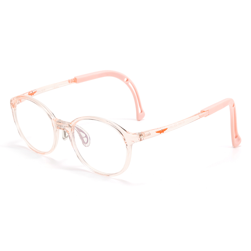 Police Круглая оправа для очков детская розовая, VK158K-0917/Transparent Orange