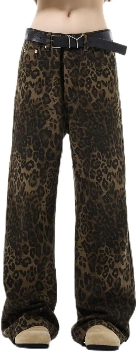 Y2K Leopard джинсы для женщин и мужчин - мешковатые унисекс с принтом Cheetah, прямой крой Hesaco
Y2K Leopard джинсы для женщин и мужчин - мешковатые унисекс с принтом Cheetah, прямой крой Hesaco