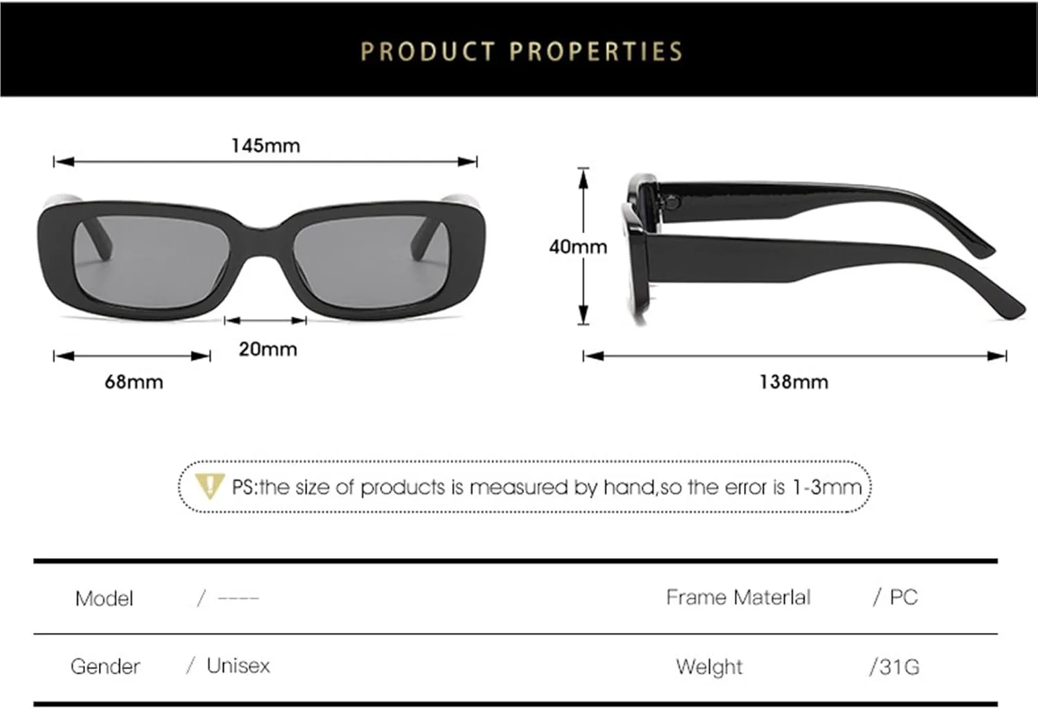 Модные солнцезащитные очки в тонкой оправе для мужчин и женщин, для активного отдыха, поездок на работу и вождения. Декоративные солнцезащитные очки Generic, White
Модные солнцезащитные очки в тонкой оправе для мужчин и женщин, для активного отдыха, поездок на работу и вождения. Декоративные солнцезащитные очки Generic, White