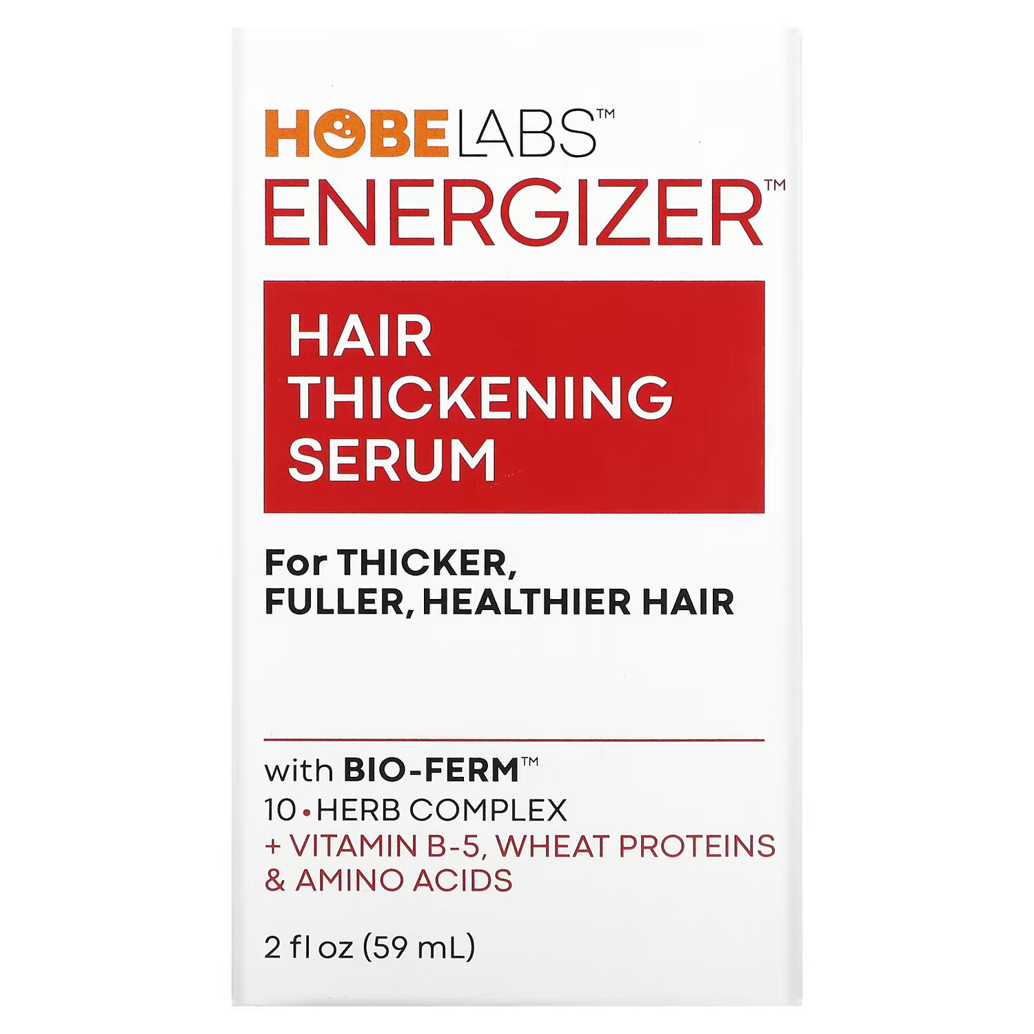 Hobe Labs, Energizer, Hair Thickening Serum, 2 fl oz (59 ml)
Hobe Labs, Energizer, Hair Thickening Serum, 2 fl oz (59 ml)
