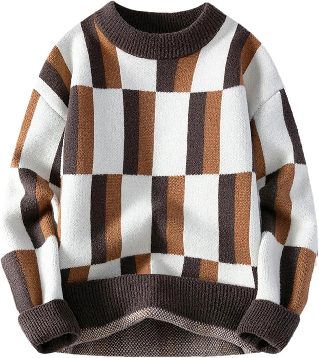 Мужской свитер из кашемира с длинным рукавом и полосками
Мужской свитер из кашемира с длинным рукавом и полосками