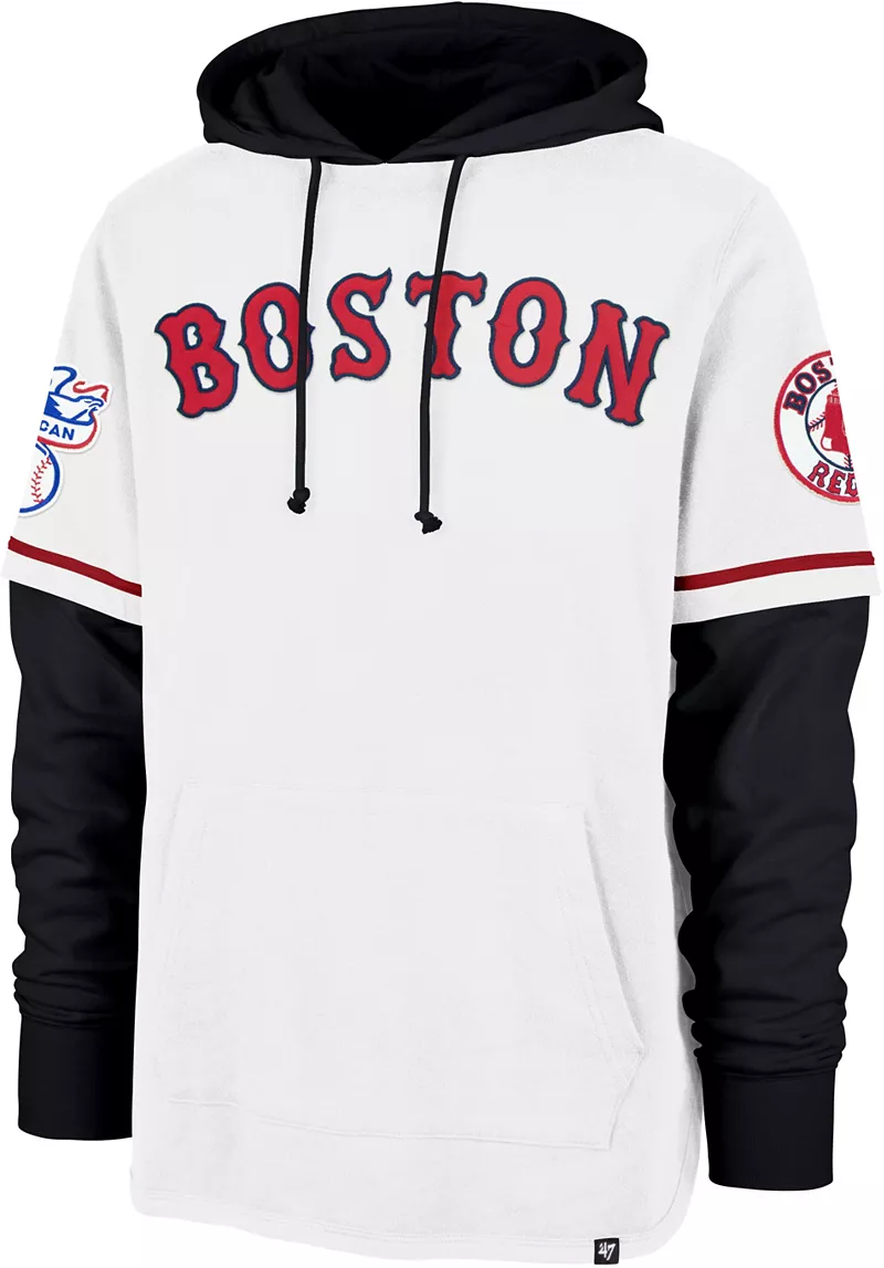 Мужская белая пуловер с капюшоном '47 Boston Red Sox Tri-Stop Cooperstown
Мужская белая пуловер с капюшоном '47 Boston Red Sox Tri-Stop Cooperstown