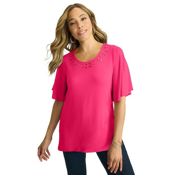 Женская плюс сайз туника с вырезом и рукавами-крылышками Jessica London, Pink Burst, Розовый, Женская плюс сайз туника с вырезом и рукавами-крылышками Jessica London, Pink Burst
Женская плюс сайз туника с вырезом и рукавами-крылышками Jessica London, Pink Burst, Розовый, Женская плюс сайз туника с вырезом и рукавами-крылышками Jessica London, Pink Burst
