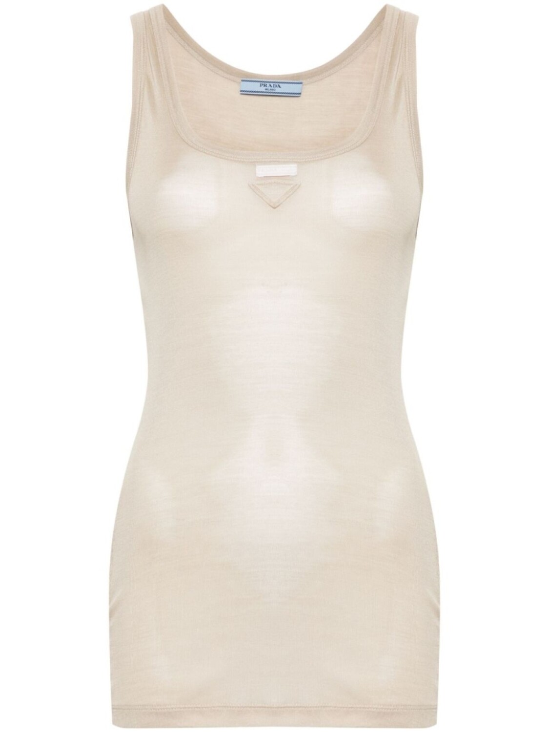 Топ с логотипом Prada, нейтральный цвет
Топ с логотипом Prada, нейтральный цвет