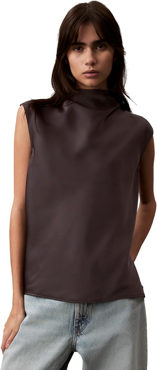 Женская атласная блузка с воротником-хомут от Calvin Klein Jeans, Grey
Женская атласная блузка с воротником-хомут от Calvin Klein Jeans, Grey