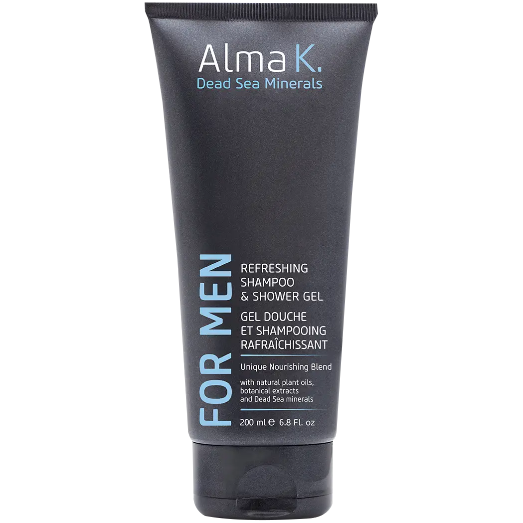 Alma K. Men освежающий шампунь и гель для душа, 200 мл
Alma K. Men освежающий шампунь и гель для душа, 200 мл
