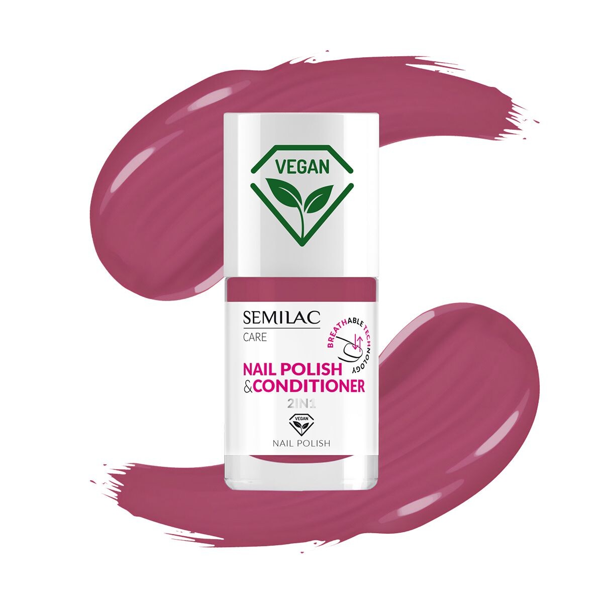 Semilac Breathable Technology 2w1 лак для ногтей с кондиционером, 028 Semilac 
Semilac Breathable Technology 2w1 лак для ногтей с кондиционером, 028 Semilac