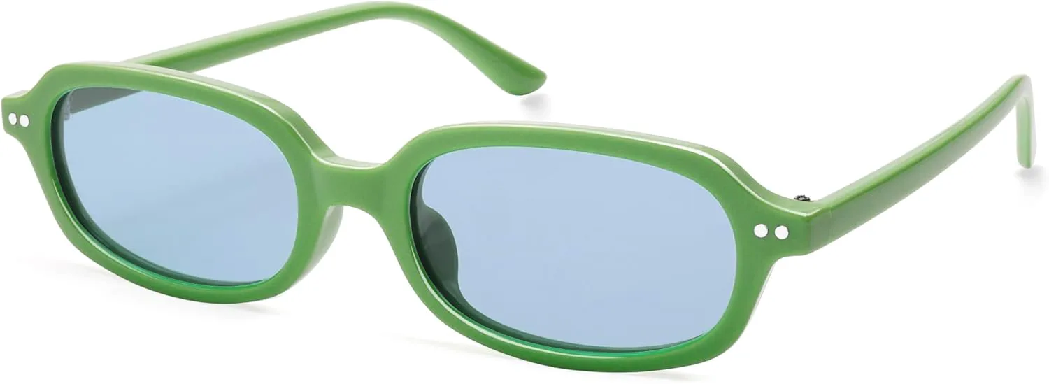 Ретро-солнцезащитные очки прямоугольной формы для женщин и мужчин. Модные маленькие узкие квадратные солнцезащитные очки AP3729 Appassal, Green/Light Blue
Ретро-солнцезащитные очки прямоугольной формы для женщин и мужчин. Модные маленькие узкие квадратные солнцезащитные очки AP3729 Appassal, Green/Light Blue