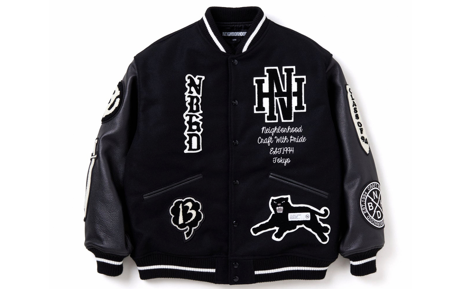 NEIGHBORHOOD Нашивка с логотипом Варети Джекет, Black
NEIGHBORHOOD Нашивка с логотипом Варети Джекет, Black