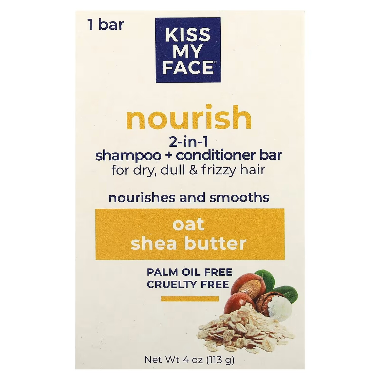 Шампунь 2-в-1 + кондиционер Kiss My Face Nourish с овсянкой и маслом ши
Шампунь 2-в-1 + кондиционер Kiss My Face Nourish с овсянкой и маслом ши
