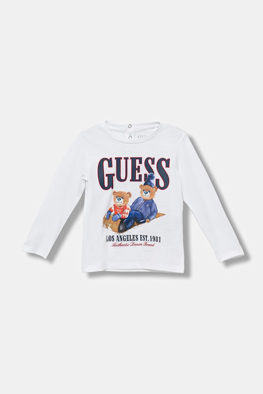 Детская хлопковая кофта с длинным рукавом Guess, белый
Детская хлопковая кофта с длинным рукавом Guess, белый