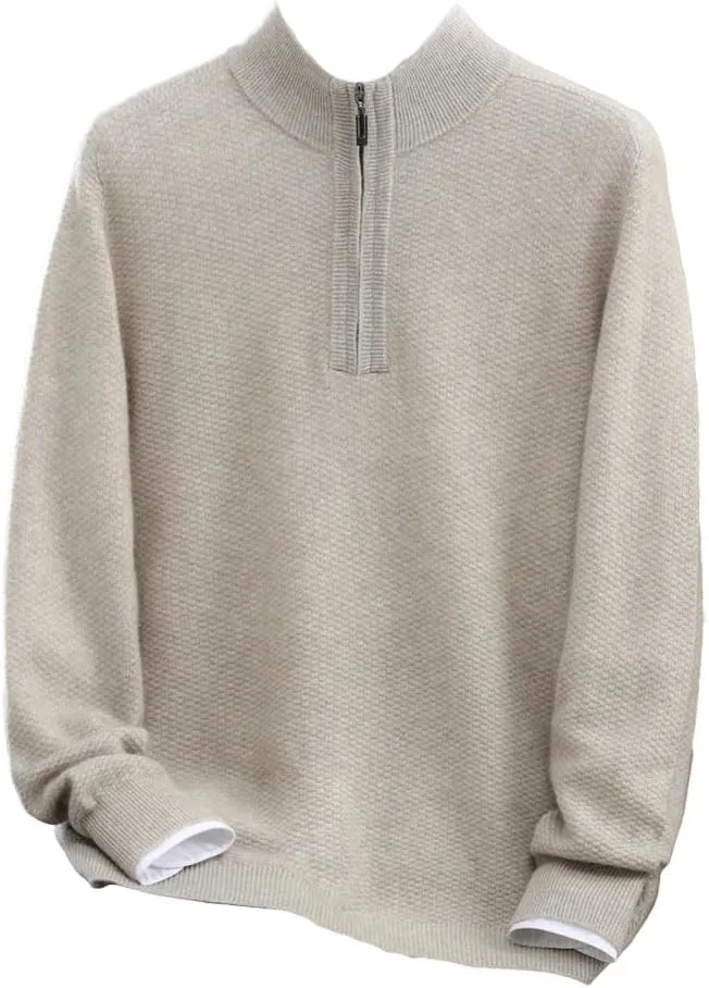 Мужской кашемировый полузастегивающийся пуловер
Мужской кашемировый полузастегивающийся пуловер