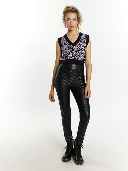 Вязаный жилет-свитер Mymo, фиолетовый
Вязаный жилет-свитер Mymo, фиолетовый