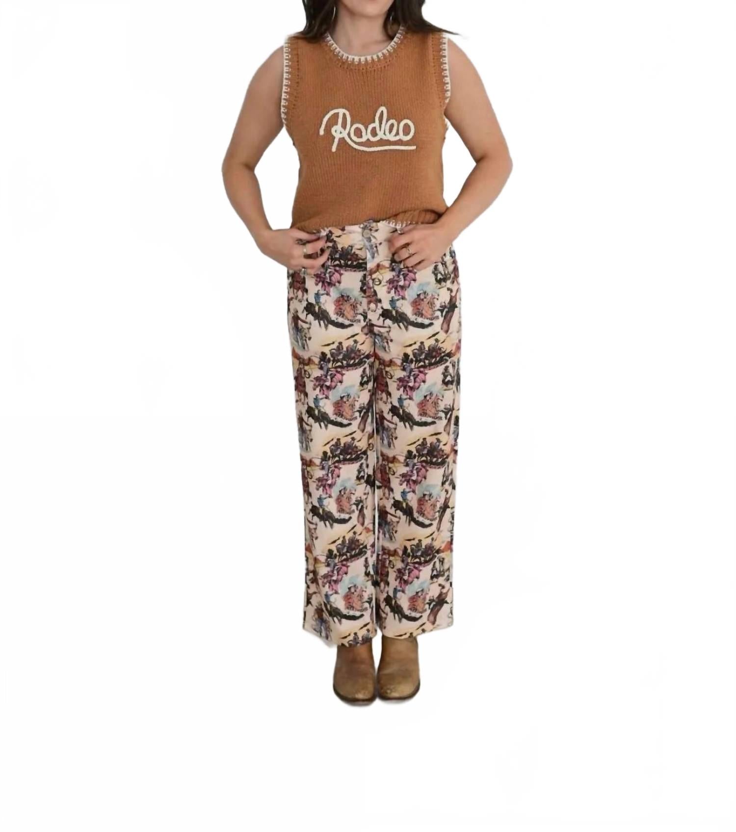 Укороченные ковбойские брюки разных расцветок Turquoise Haven, мультиколор
Укороченные ковбойские брюки разных расцветок Turquoise Haven, мультиколор