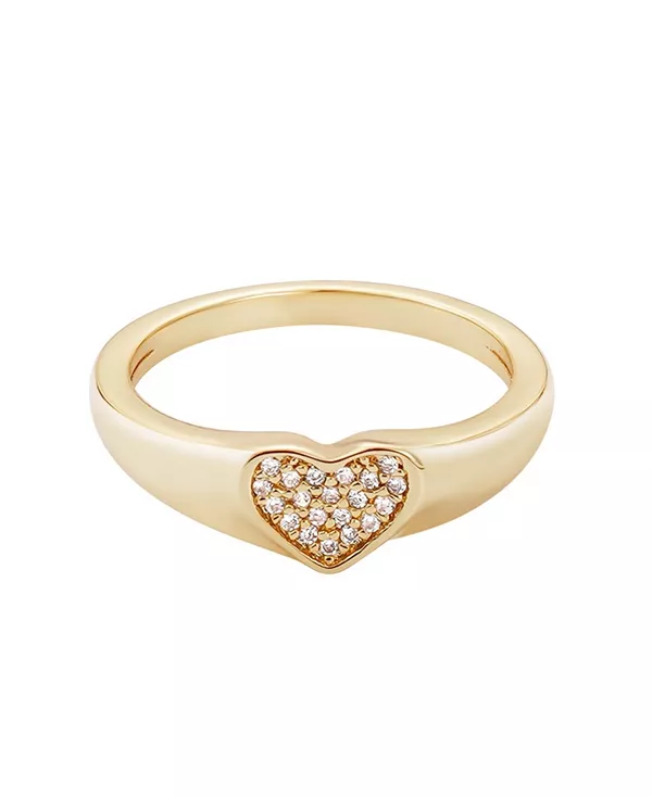 Кольцо-Печатка на мизинец с кубическим цирконием и паве в форме сердца Adornia, gold
Кольцо-Печатка на мизинец с кубическим цирконием и паве в форме сердца Adornia, gold