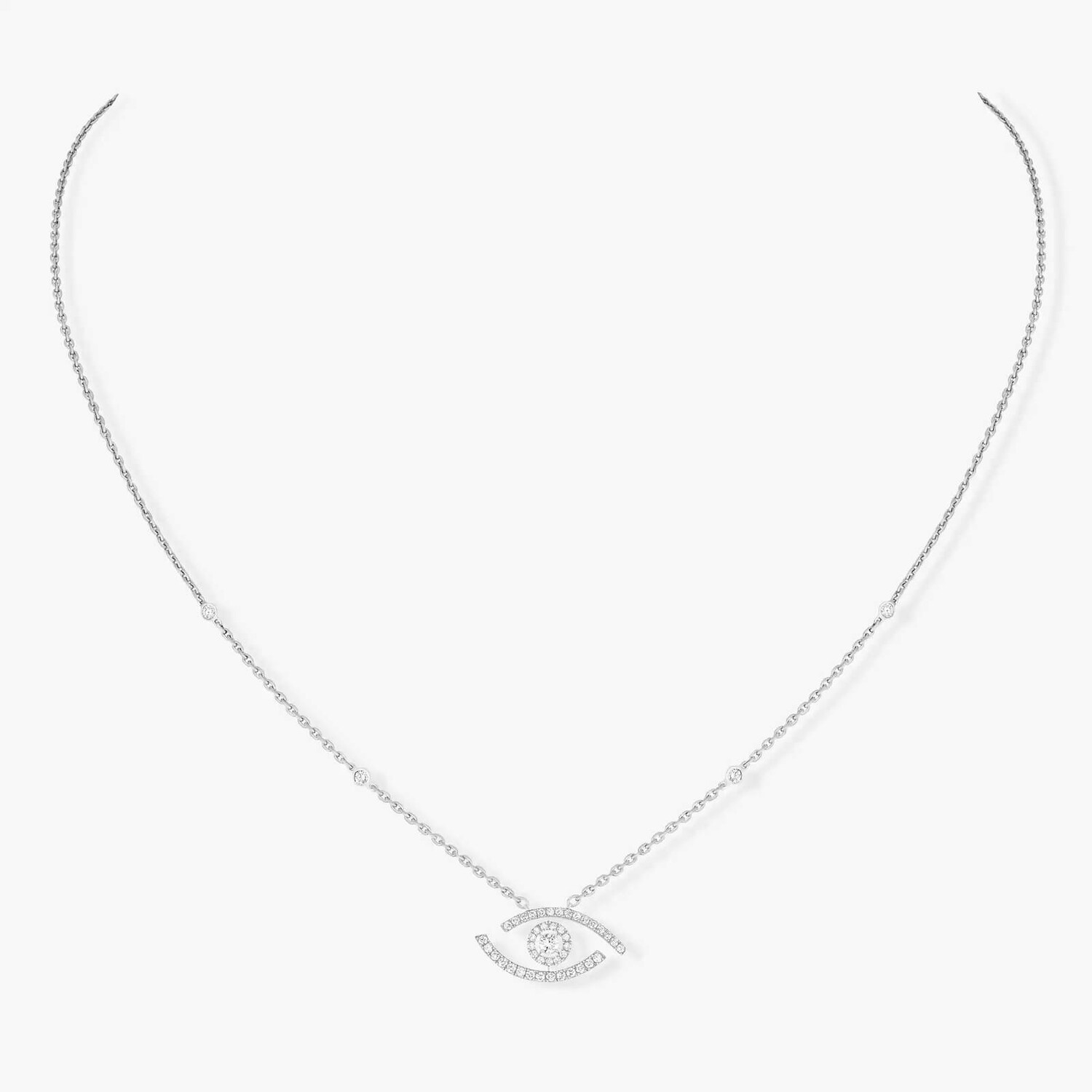 Колье Messika Lucky Eye Pavé, белое золото/бриллианты
Колье Messika Lucky Eye Pavé, белое золото/бриллианты