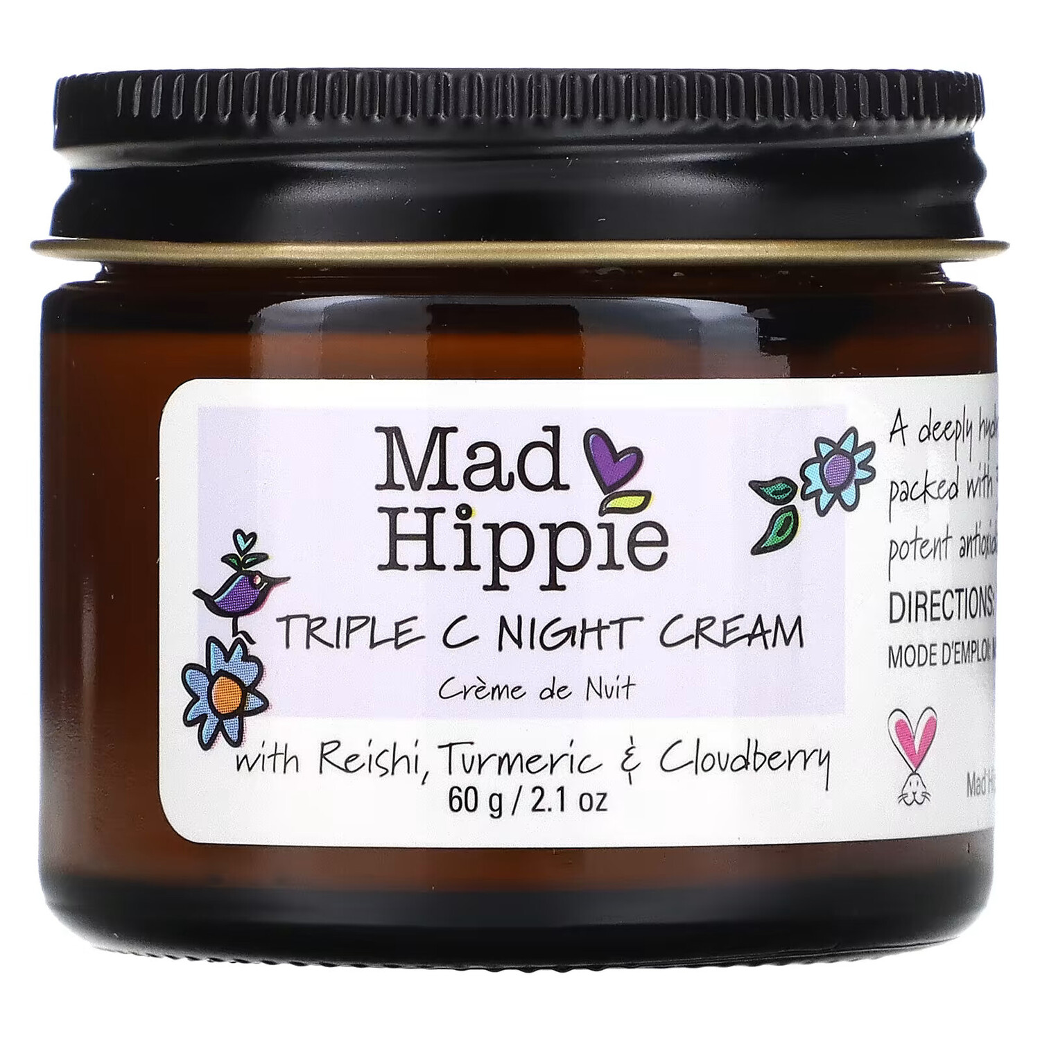 Mad Hippie, Triple C, ночной крем, 60 г (2,1 унции)
Mad Hippie, Triple C, ночной крем, 60 г (2,1 унции)