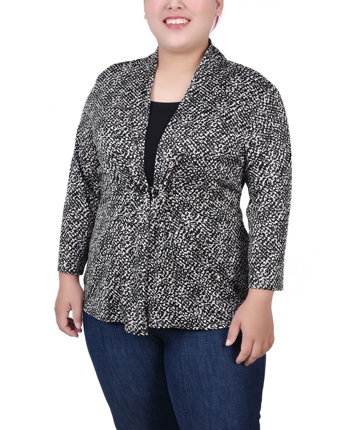 Плюс размер топ с рукавами 3/4 и двумя рукавами NY Collection, мульти
Плюс размер топ с рукавами 3/4 и двумя рукавами NY Collection, мульти