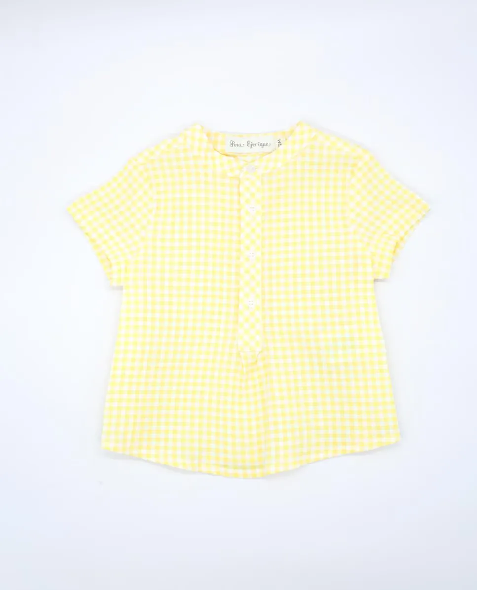 Рубашка в клетку с короткими рукавами для мальчиков Fina Ejerique, жёлтый
Рубашка в клетку с короткими рукавами для мальчиков Fina Ejerique, жёлтый