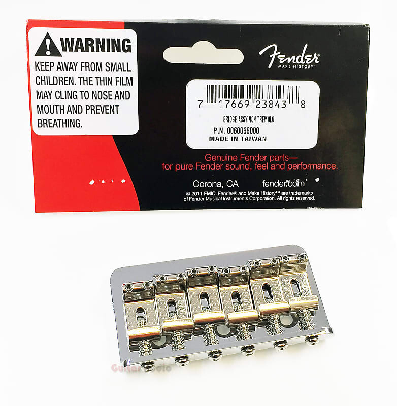 Оригинальный Fender Telecaster/Tele ИЛИ Stratocaster/Strat Hardtail Bridge в сборе 006-0068-000 
Оригинальный Fender Telecaster/Tele ИЛИ Stratocaster/Strat Hardtail Bridge в сборе 006-0068-000