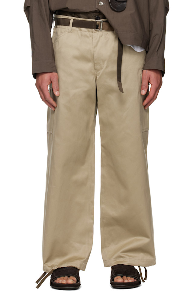 Sacai Брюки-Карго из хлопка чинос бежевого цвета и нейлоновой саржи
Sacai Брюки-Карго из хлопка чинос бежевого цвета и нейлоновой саржи