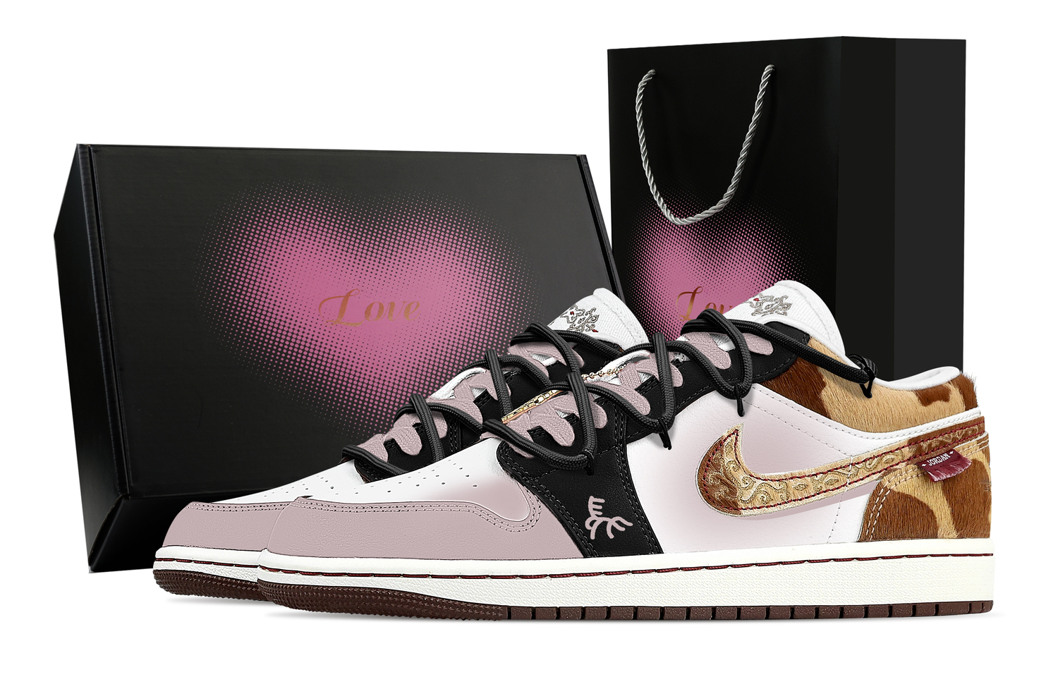 Jordan Air 1 Gold Logo Velvet, Heart Box Abrasion Resistant Low top Vintage Basketball Shoes мужские розово-коричневые
Jordan Air 1 Gold Logo Velvet, Heart Box Abrasion Resistant Low top Vintage Basketball Shoes мужские розово-коричневые