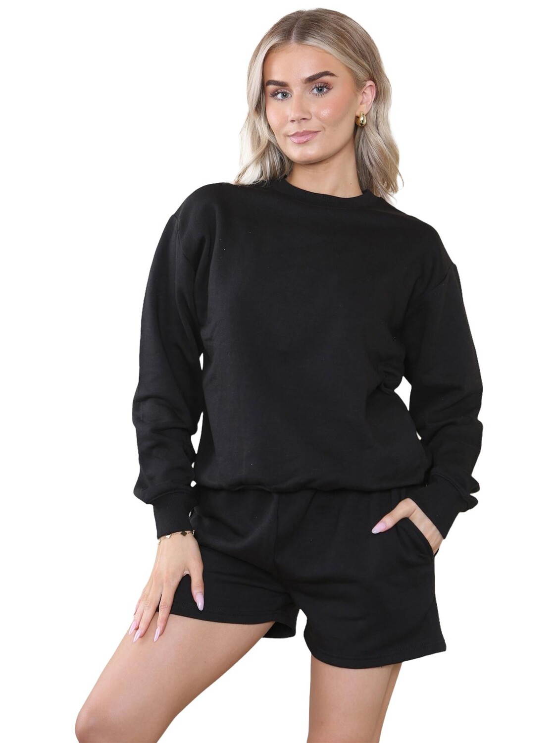 Крузе спортивный костюм из толстовки и шорт Kruze By Enzo, черный 
Крузе спортивный костюм из толстовки и шорт Kruze By Enzo, черный