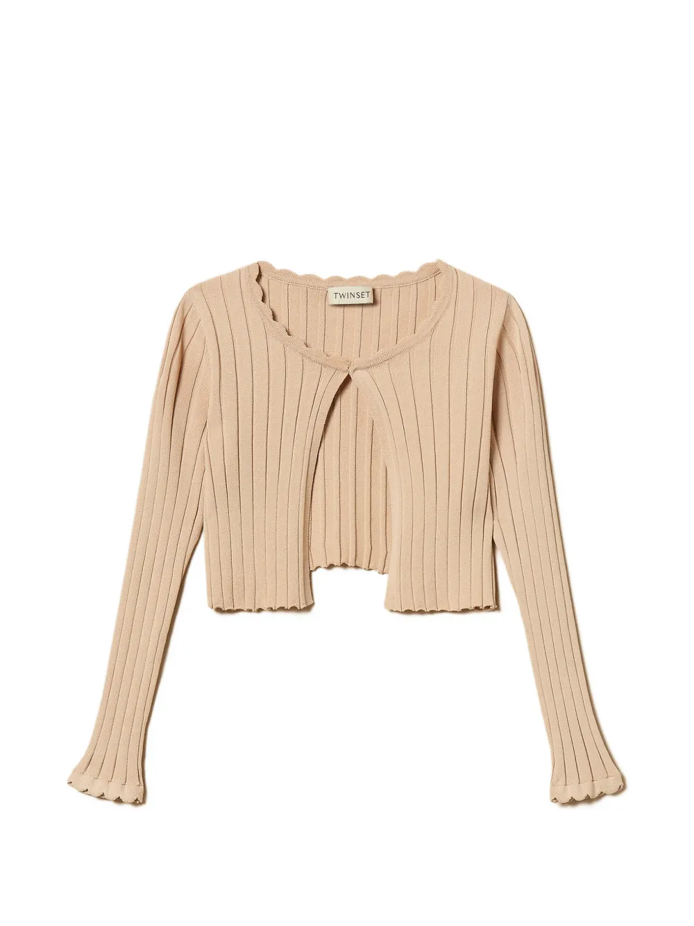 Укороченный кардиган в рубчик Twinset Kids, бежевый
Укороченный кардиган в рубчик Twinset Kids, бежевый