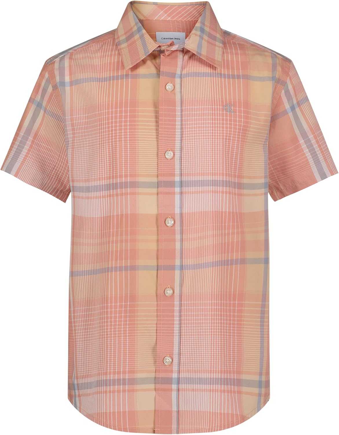 Рубашка Calvin Klein для мальчиков с короткими рукавами и застежкой на пуговицы, Clay Plaid
Рубашка Calvin Klein для мальчиков с короткими рукавами и застежкой на пуговицы, Clay Plaid