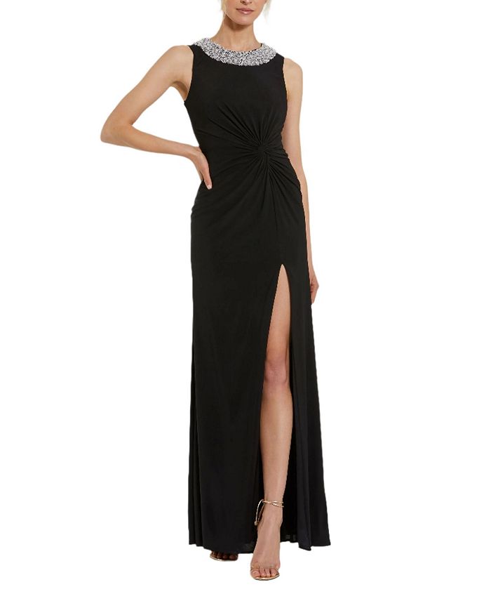 Платье из джерси без рукавов с отделкой бисером на шее и перекруткой Mac Duggal, черный
Платье из джерси без рукавов с отделкой бисером на шее и перекруткой Mac Duggal, черный