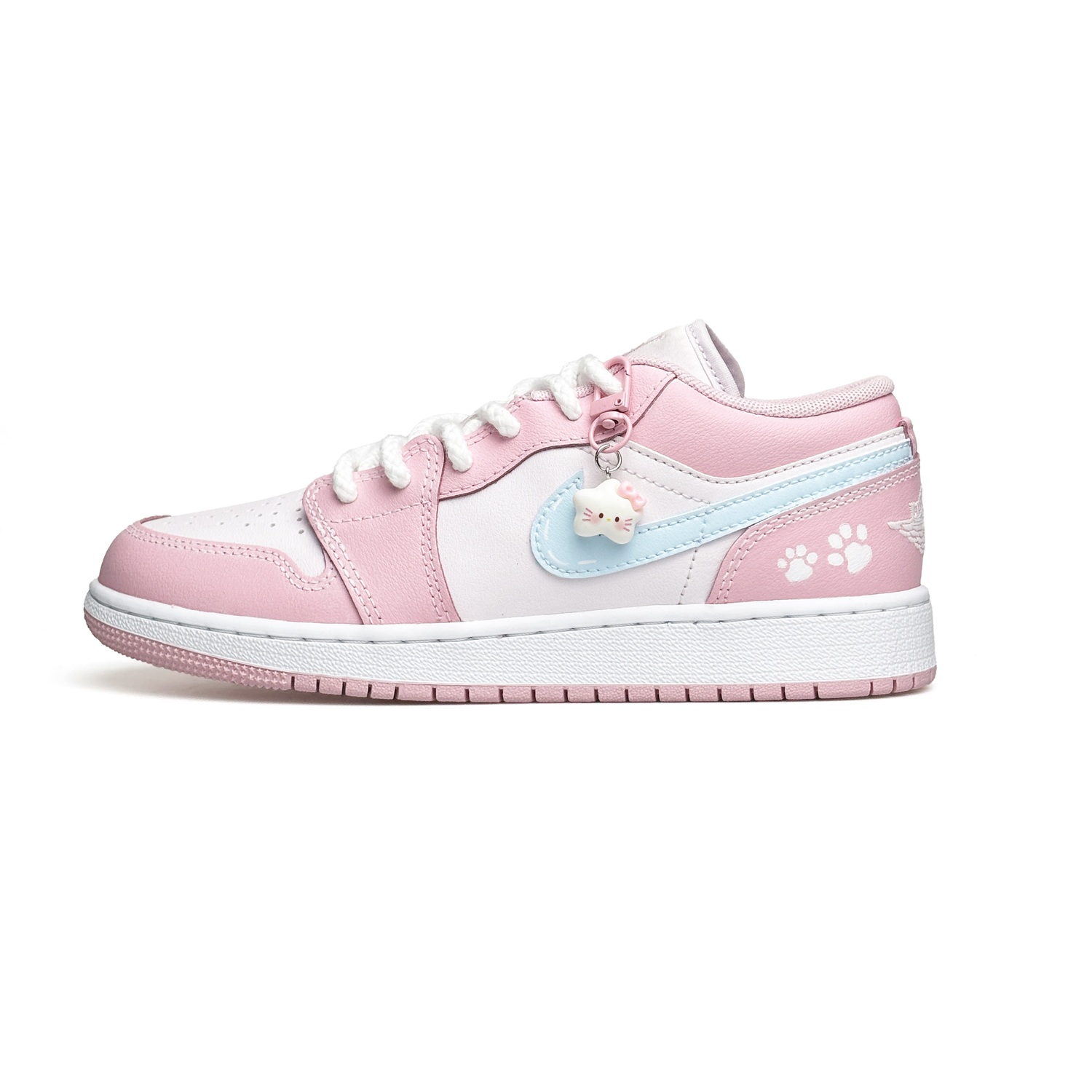 Jordan Air 1 Sweet Pink Cat Кожаные противоскользящие износостойкие низкие детские баскетбольные кроссовки
Jordan Air 1 Sweet Pink Cat Кожаные противоскользящие износостойкие низкие детские баскетбольные кроссовки