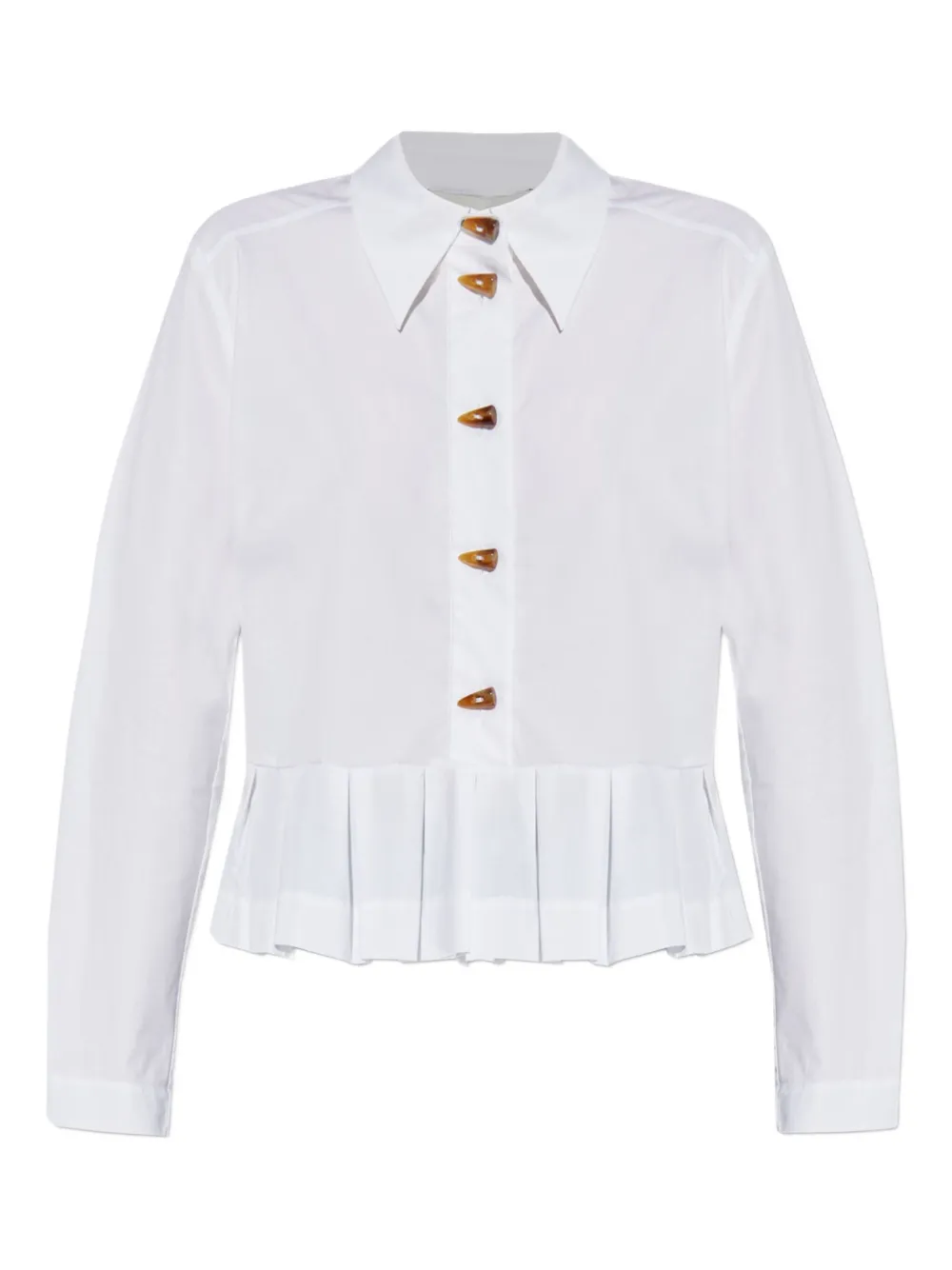 Топ с плиссированным подолом на пуговицах MUNTHE, белый
Топ с плиссированным подолом на пуговицах MUNTHE, белый