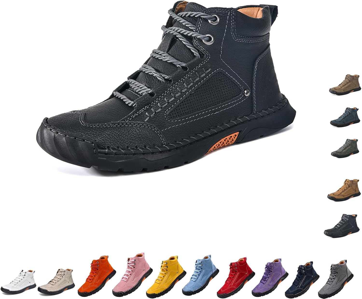 Мужские широкие кожаные ботинки Комфортные ручной работы походные ботинки с поддержкой свода стопы, водонепроницаемые ботинки с просторным носком Generic, черный
Мужские широкие кожаные ботинки Комфортные ручной работы походные ботинки с поддержкой свода стопы, водонепроницаемые ботинки с просторным носком Generic, черный