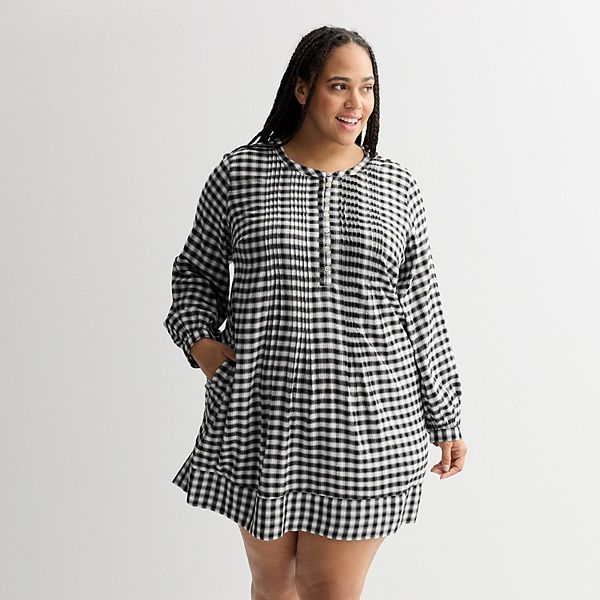 Платье с защипами Plus size с длинным рукавом Sonoma Goods For Life, Ivory Black Check
Платье с защипами Plus size с длинным рукавом Sonoma Goods For Life, Ivory Black Check