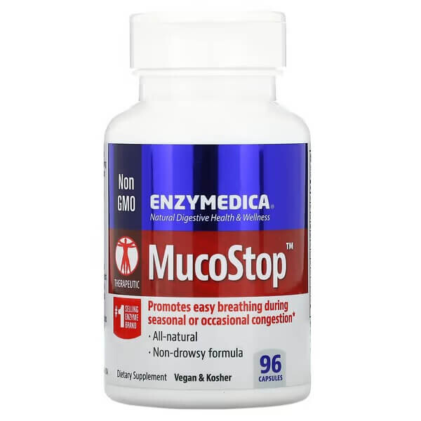 Ферменты MucoStop 96 капсул, Enzymedica
Ферменты MucoStop 96 капсул, Enzymedica