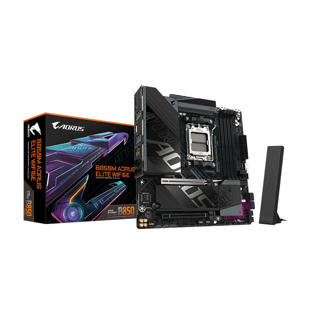 Материнская плата Gigabyte B850M AORUS ELITE WIFI6E, AM5, DDR5, Wi-Fi
Материнская плата Gigabyte B850M AORUS ELITE WIFI6E, AM5, DDR5, Wi-Fi
