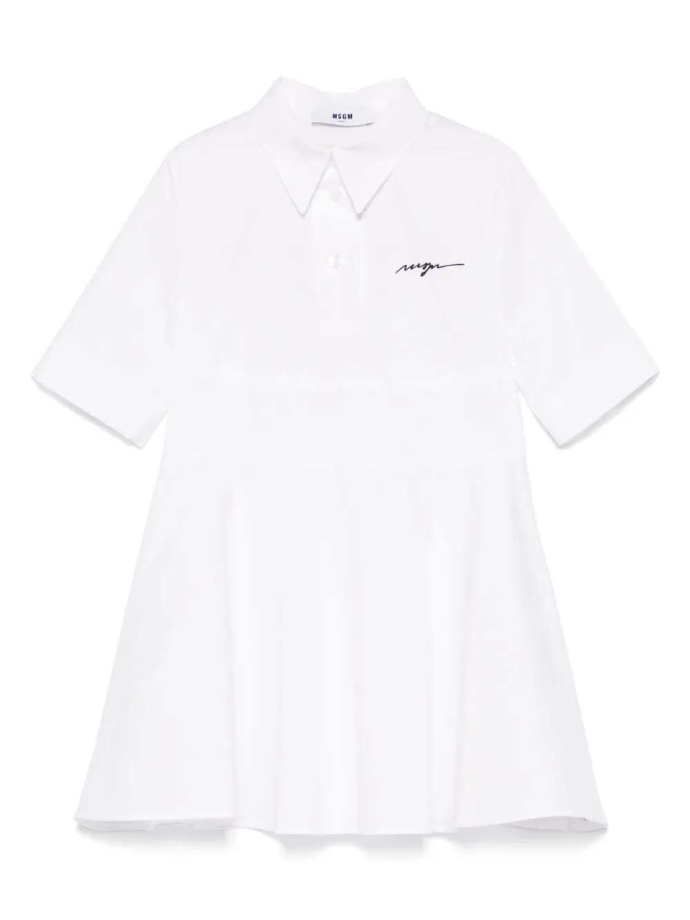Платье с вышитым логотипом MSGM Kids, белый
Платье с вышитым логотипом MSGM Kids, белый
