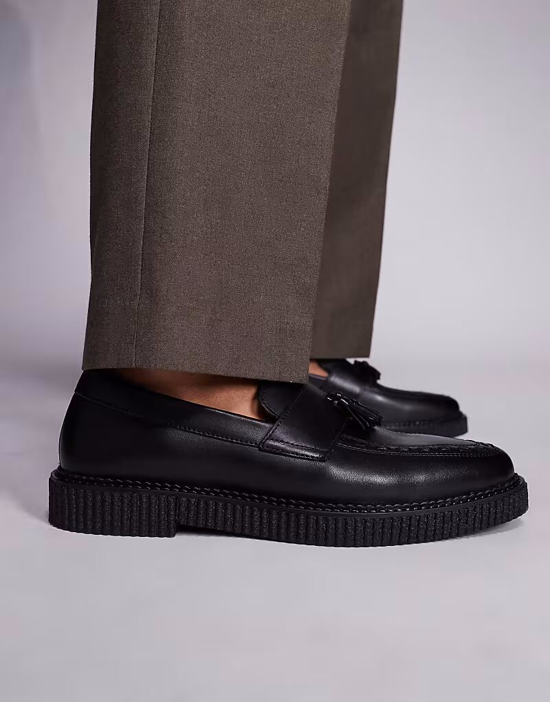 Лоферы-криперы из черной кожи Asos Design
Лоферы-криперы из черной кожи Asos Design