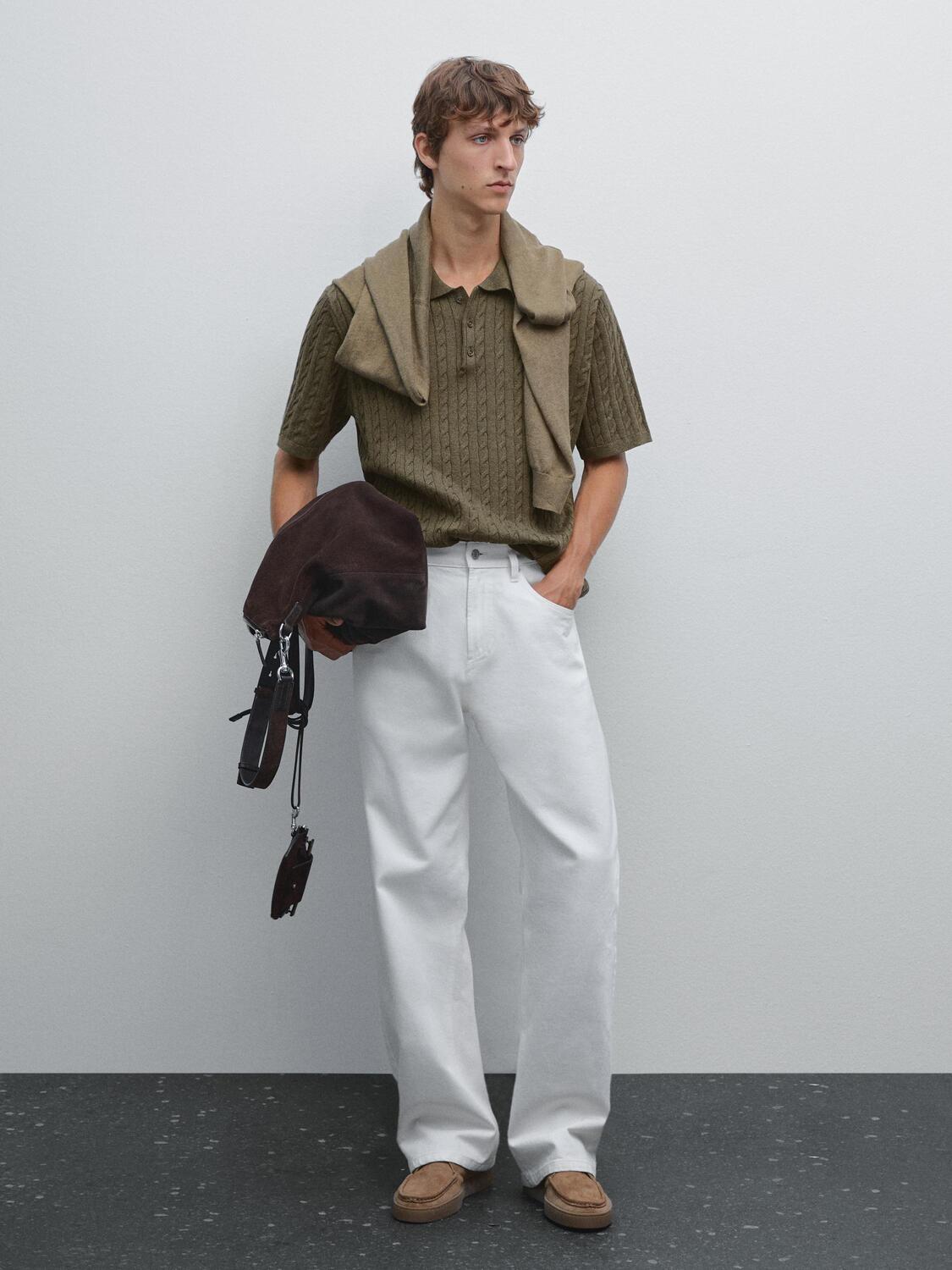 Рубашка-Поло Cable-Knit Massimo Dutti, Green Marl
Рубашка-Поло Cable-Knit Massimo Dutti, Green Marl